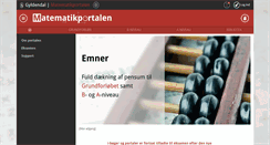 Desktop Screenshot of matematikportalen.dk