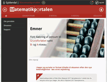 Tablet Screenshot of matematikportalen.dk